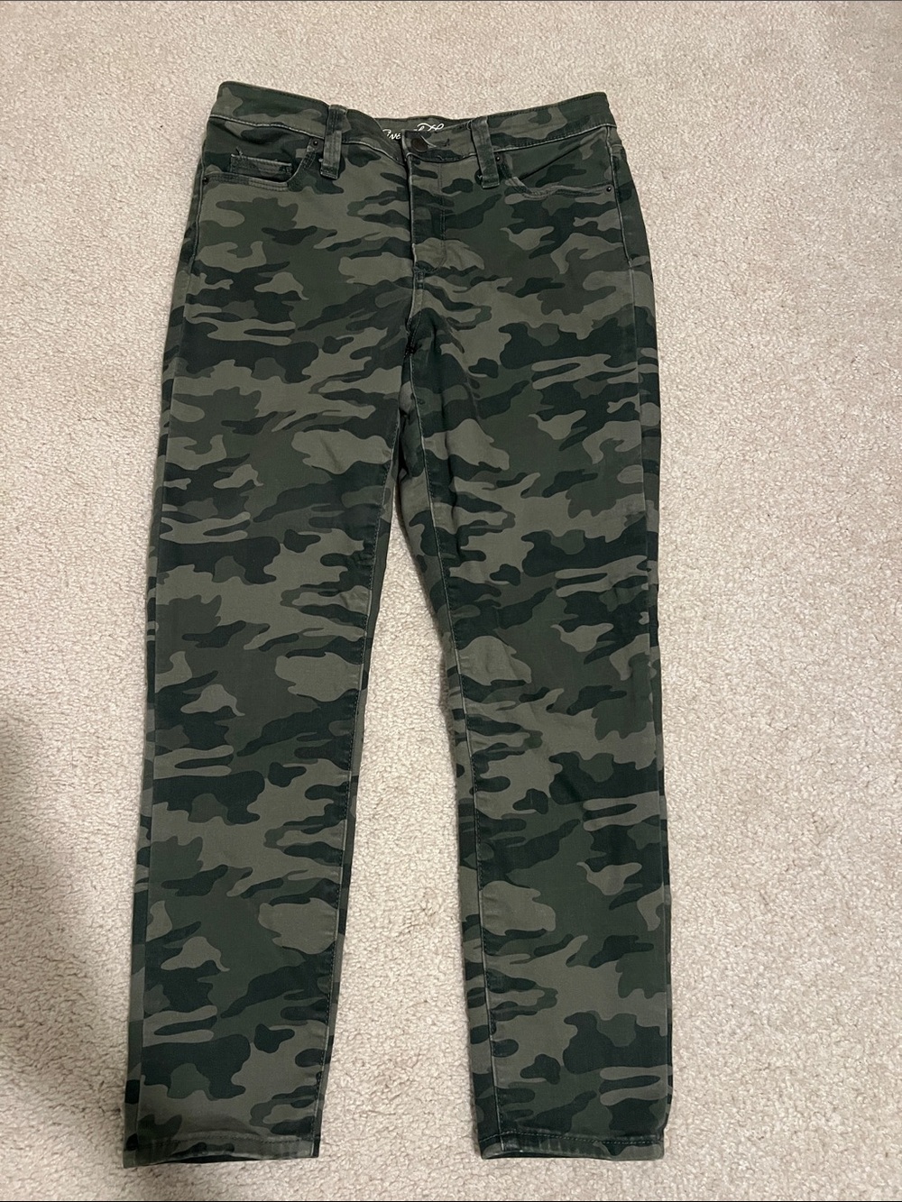 Universal Thread Women's Camo Skinny Jeans - Green/Black